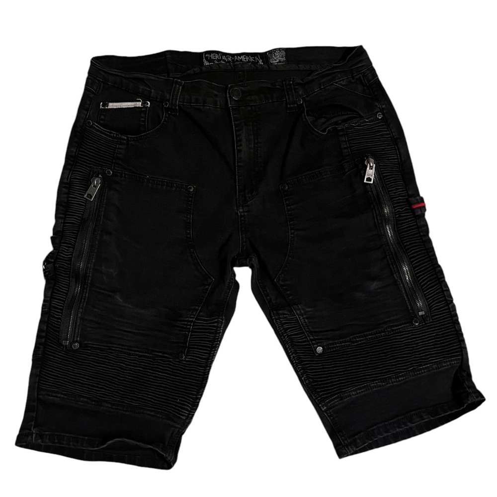 The Heritage By America Shorts Men 40 Jeans Black Denim Distillery